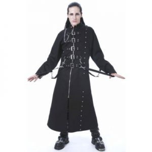 modern designer long black jacket 