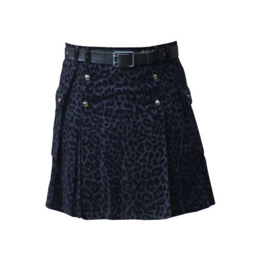 Black Leopard Utility Kilt