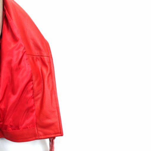 red leather women jacket