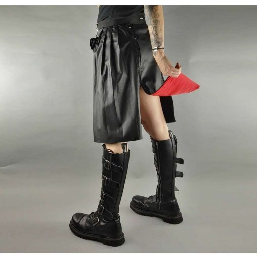 Leather Rock Star Scottish Kilt - Image 8