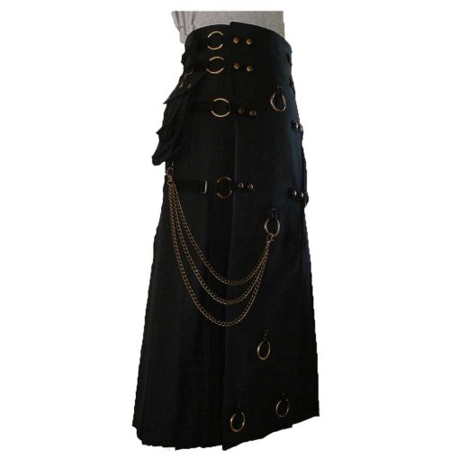 Black Gothic Kilt Steampunk - Image 3