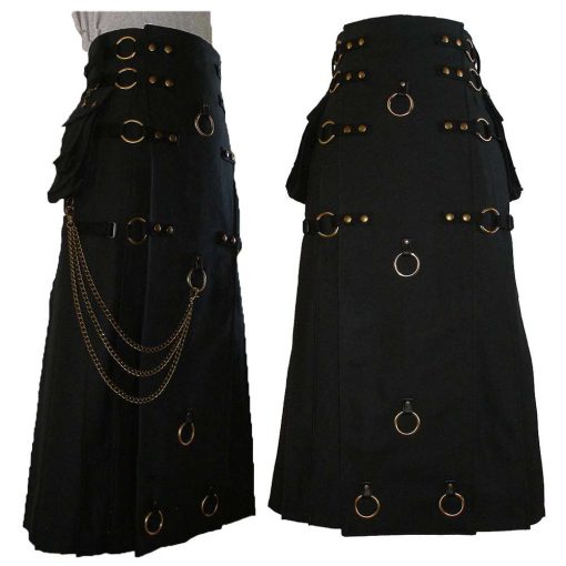 Black Gothic Kilt Steampunk