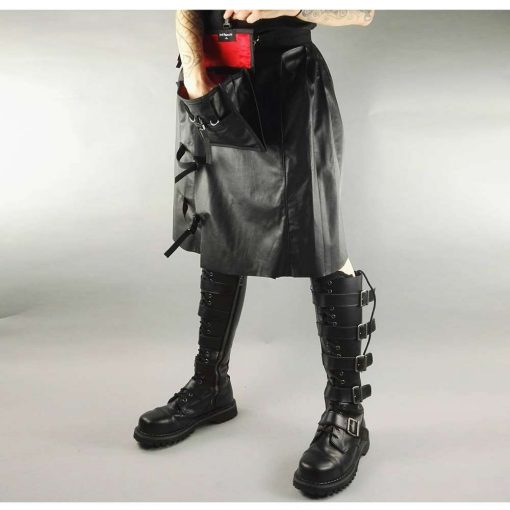 Leather Rock Star Scottish Kilt - Image 4