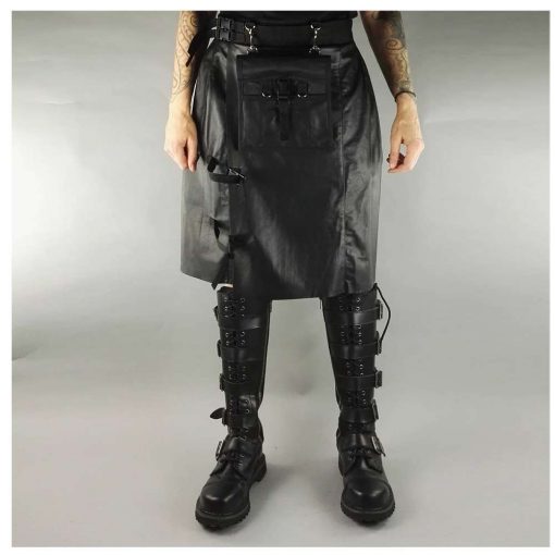 Leather Rock Star Scottish Kilt
