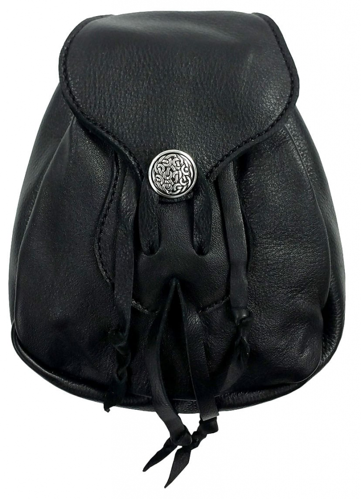 Black Leather Sporran Pouch