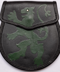 Scottish Rampant Lion Leather Sporran