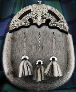 Grey Scottish Dress Sporran