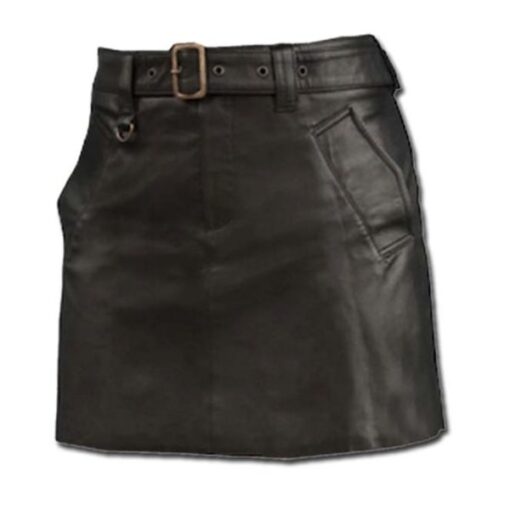 Hipster Leather Mini Skirt