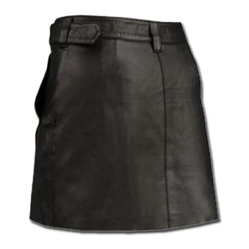 Hipster Leather Mini Skirt - Image 2