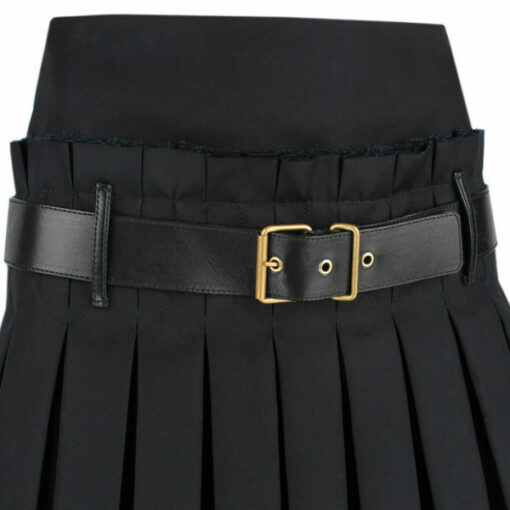 Women Black Pleated Kilt - Image 2