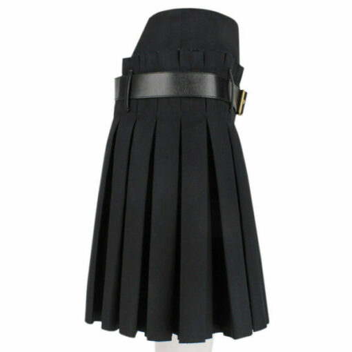 Women Black Pleated Kilt