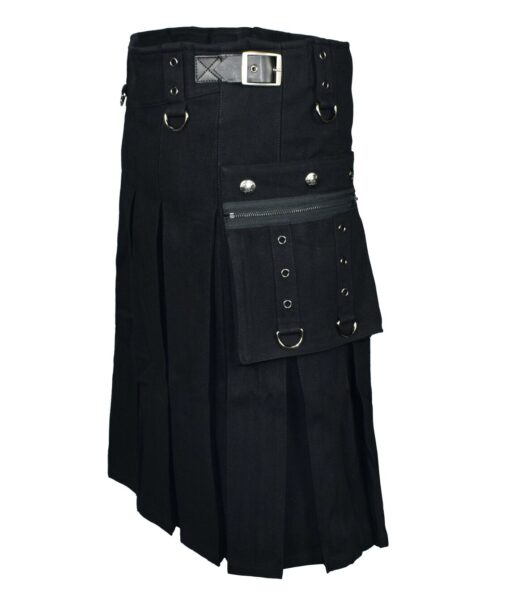 Black Worker Utility Kilt - Image 2