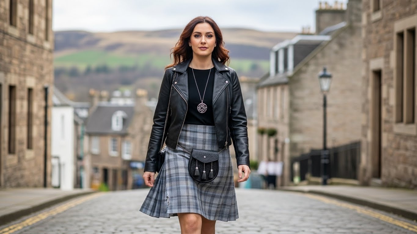 custom acrylic wool kilt for women 16oz fabric