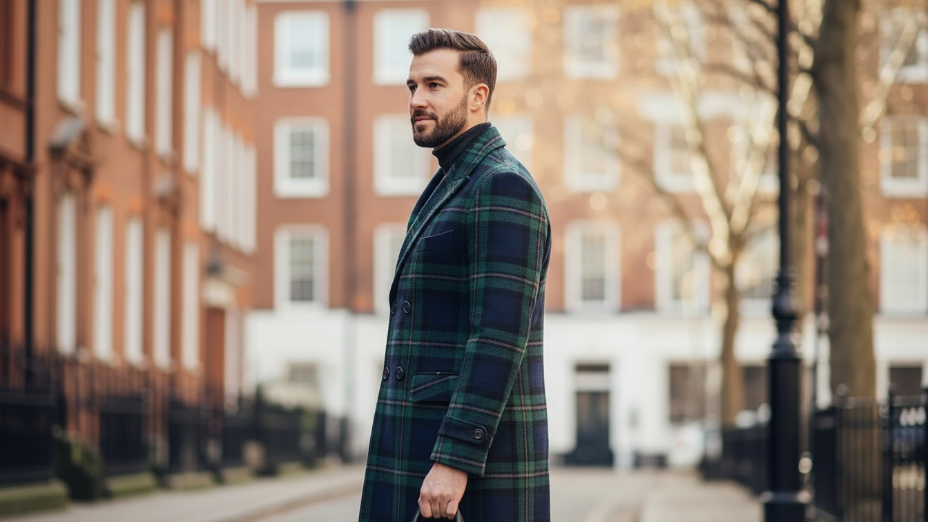 Tartan dinner jacket for weddings and parties