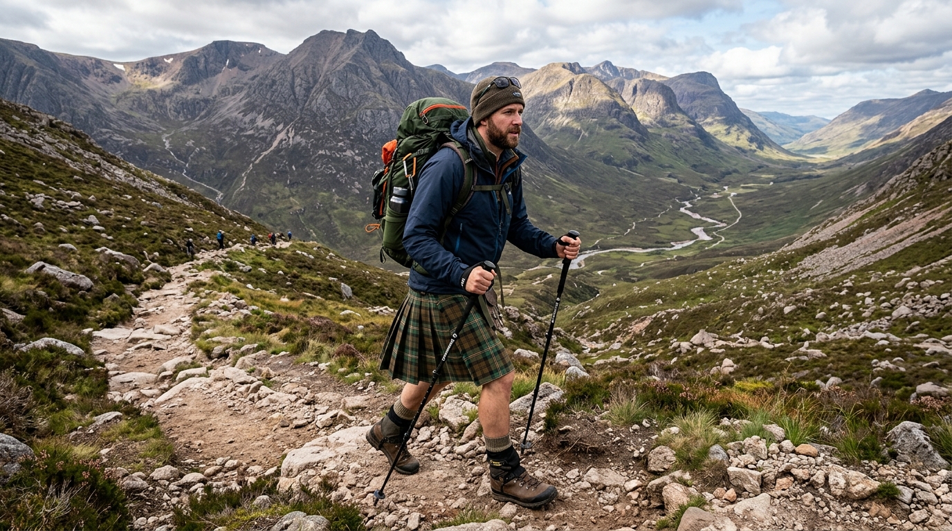 Lightweight Hiking Kilt for trekking and outdoor adventures